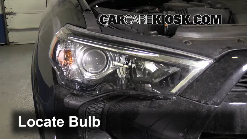 2015 Toyota 4Runner SR5 4.0L V6 Luces Faro delantero (reemplazar foco)